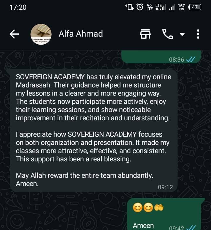 Client or student testimonial 3