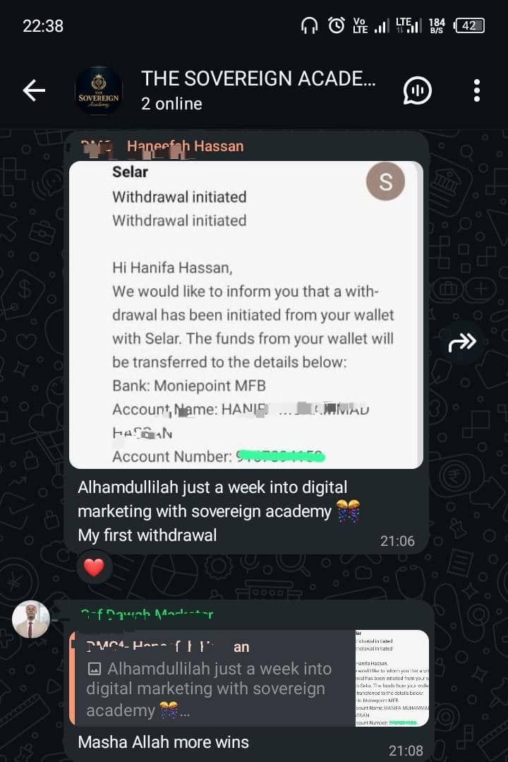 Client or student testimonial 8